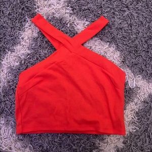 Shein coral crisis cross top